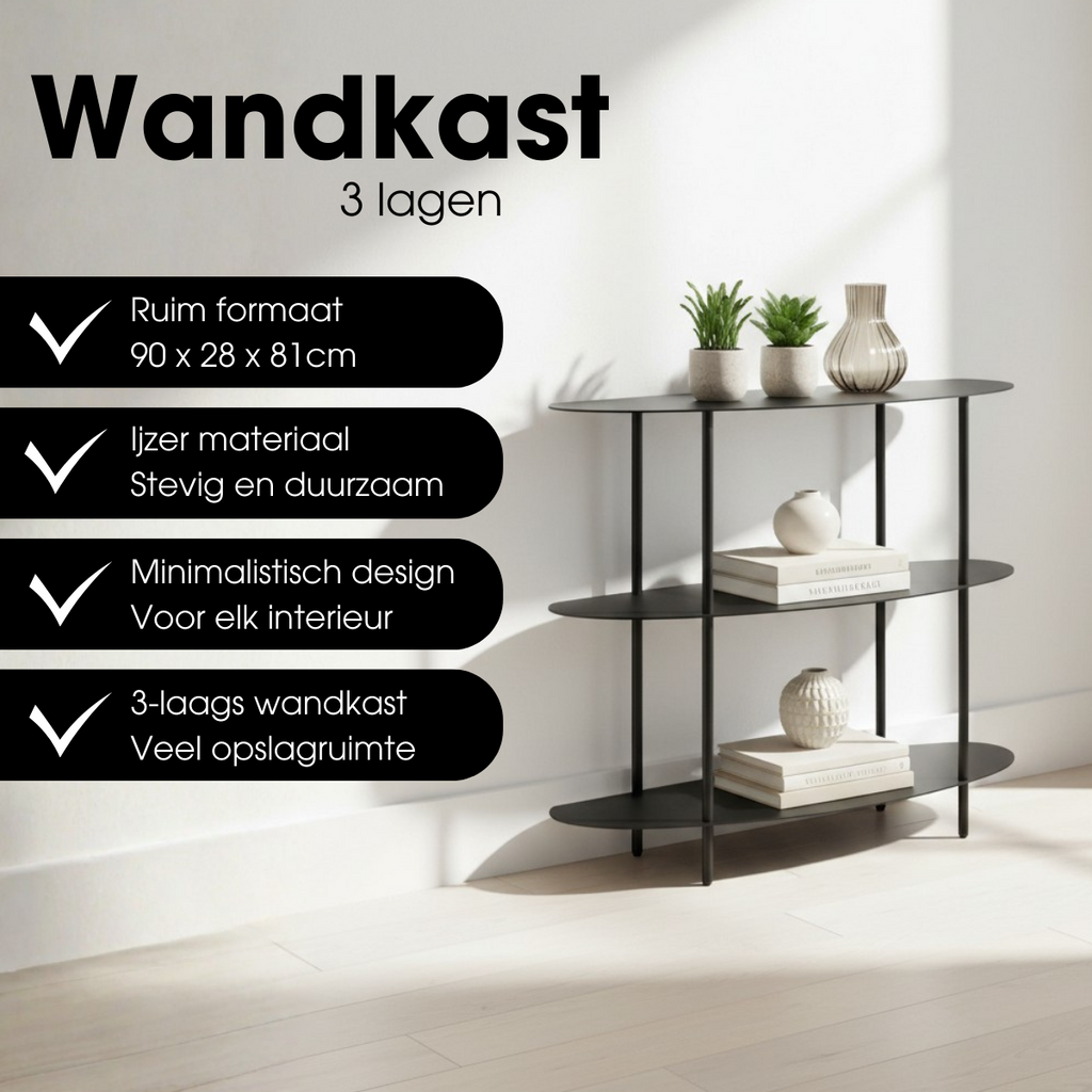 Kast Wave Zwart