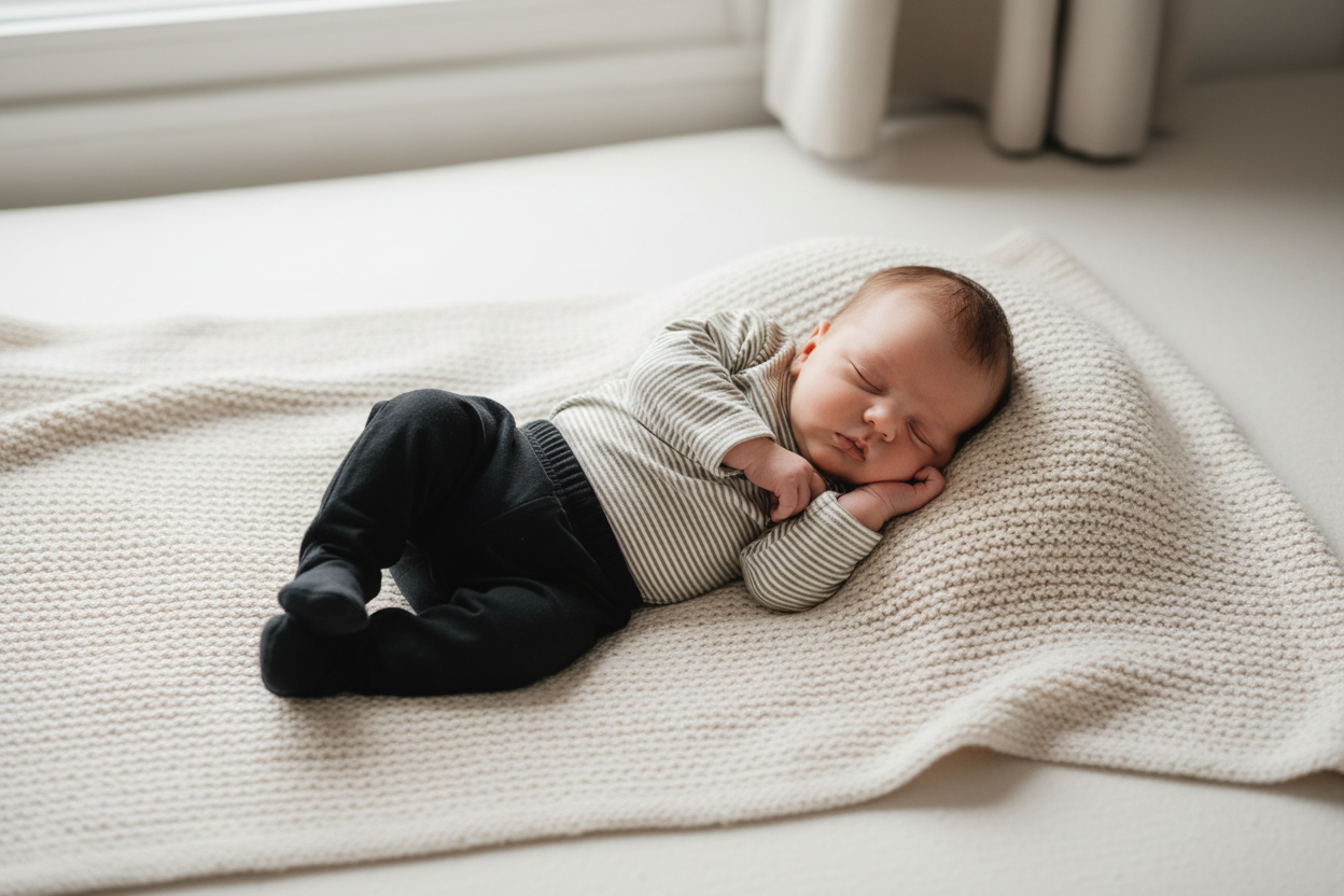 Longsleeve dunen streepjes groen