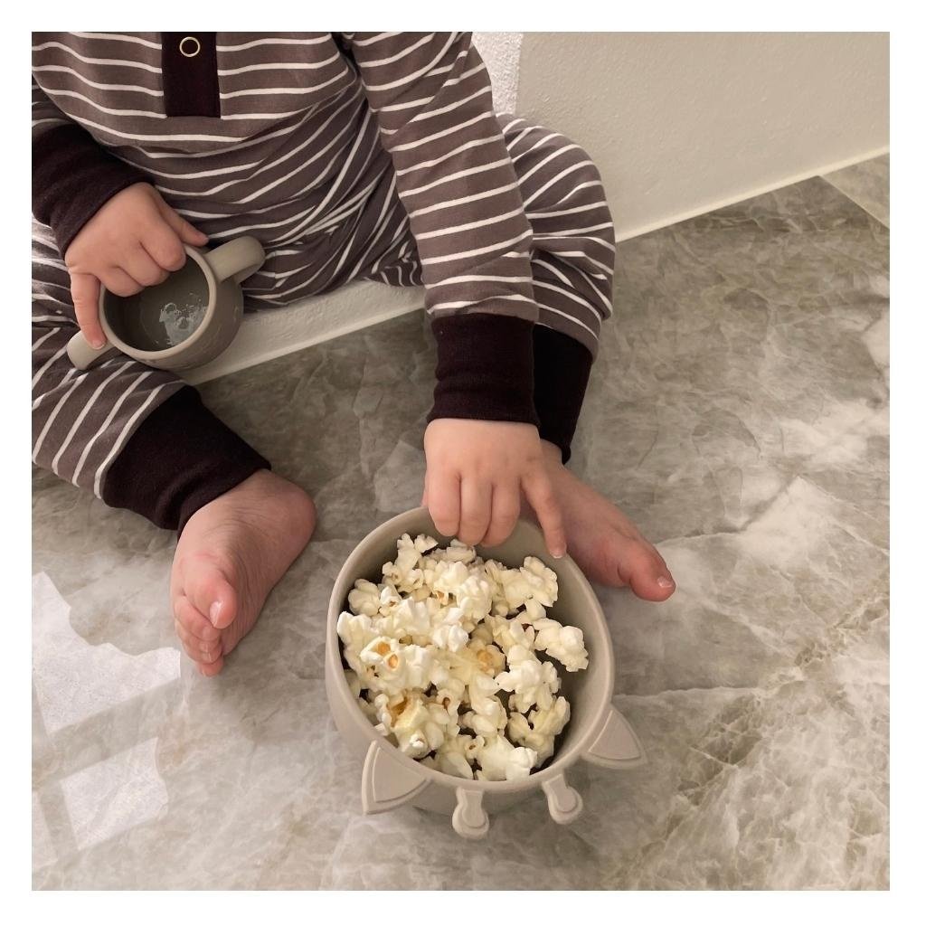 Alex siliconen diep bord 2-pack Giraf Kasseien