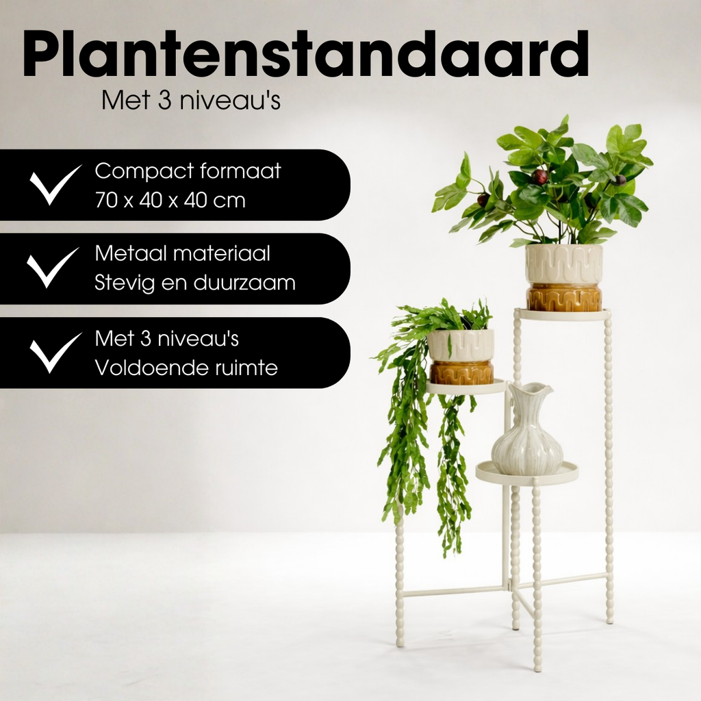 Plantenstandaard Salvo Gebroken wit