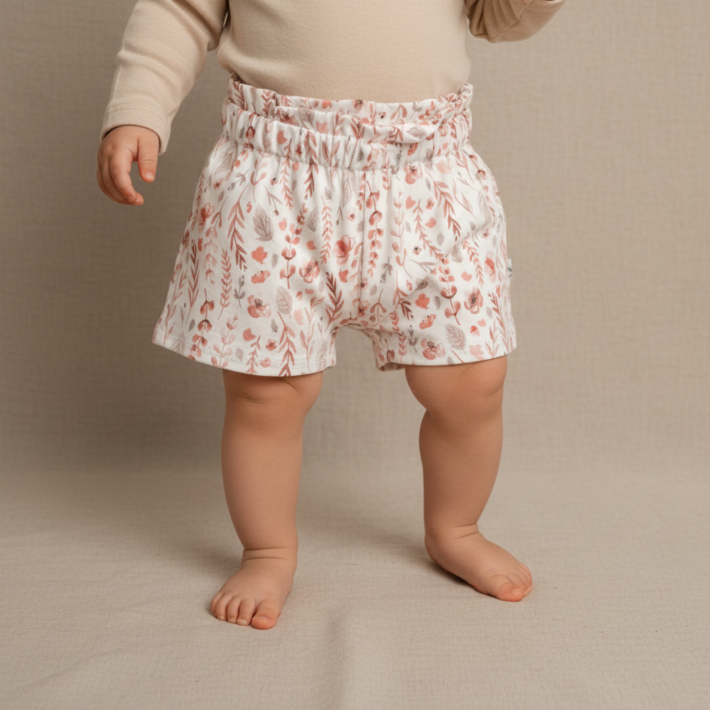 Shorts culottes raspberry leaves