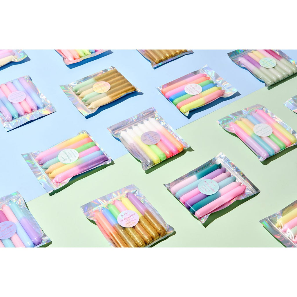 Dip Dye-kaarsenset: Neon Lavendel-editie