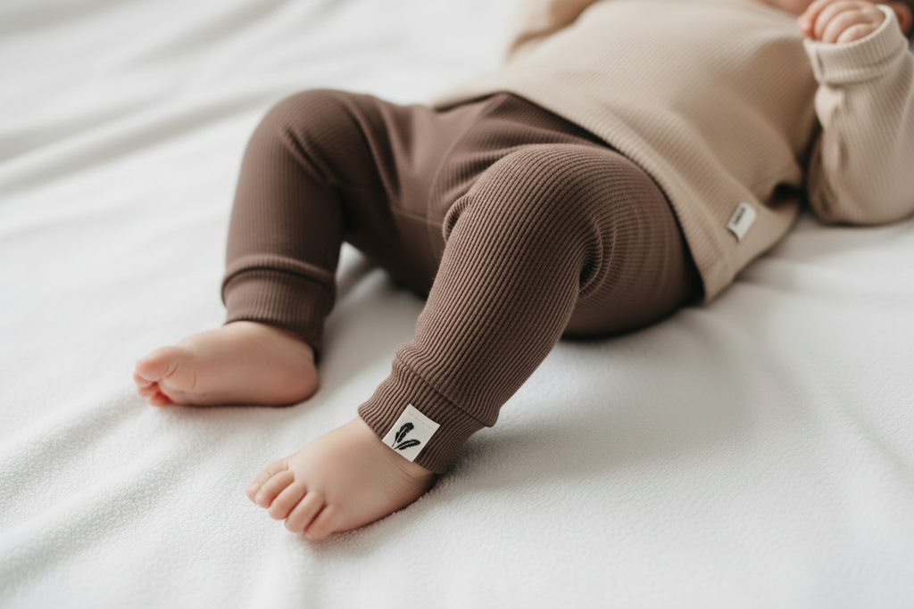 Newborn broekje rib jersey mocha