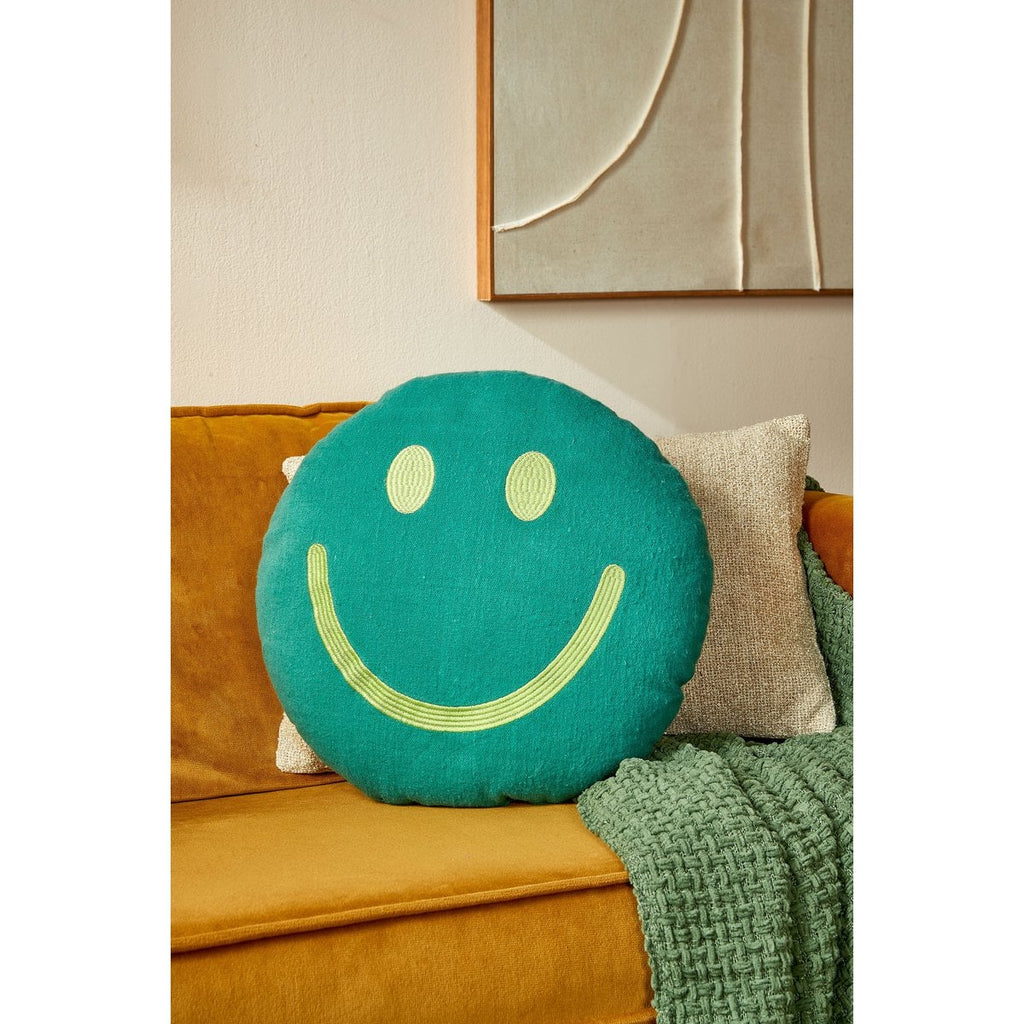 Sierkussen Smiley Groen