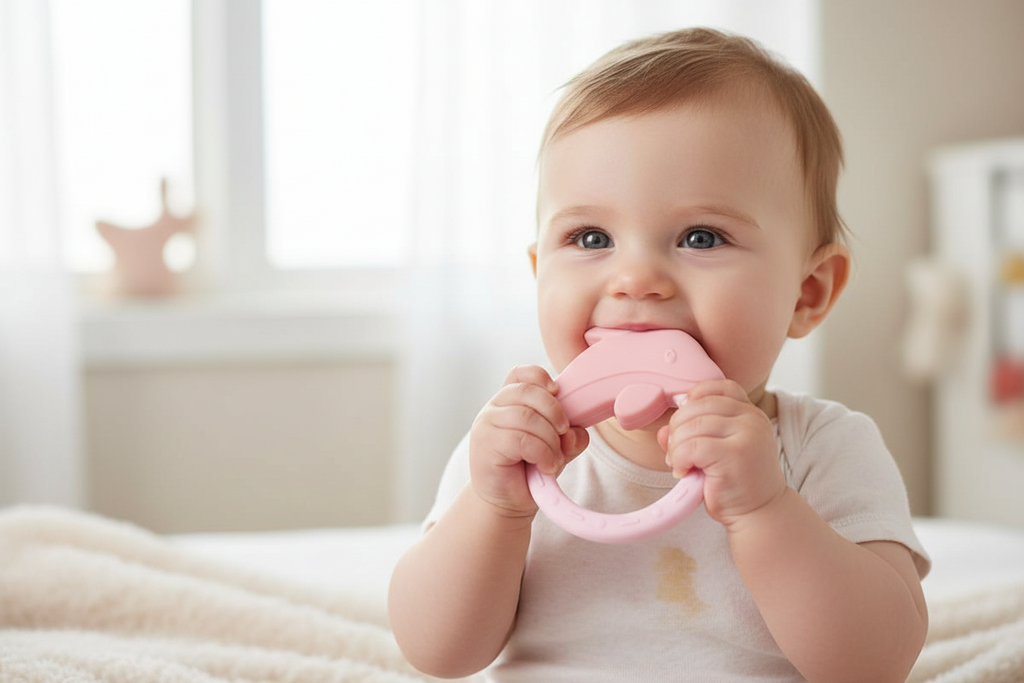 Koly Bijtring Dolfijn roze