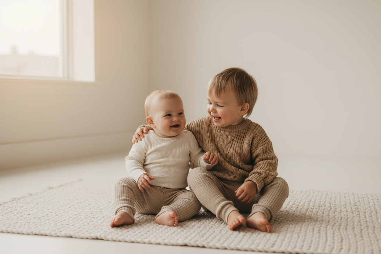 Broekje corduroy zand baby/kind